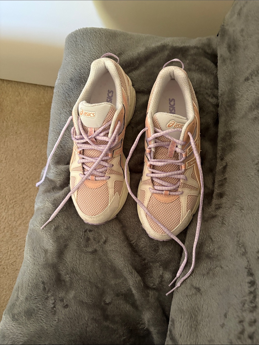 Asics Pink and Lavender Women's Lace-Up Sneakers